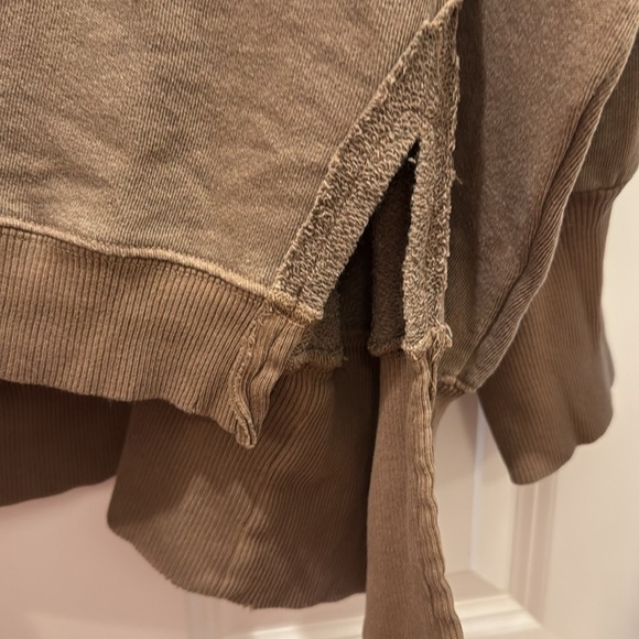 FREE PEOPLE WE THE FREE “TEXAS”CAMDEN SWEATSHIRT Brown NWOT sz M - Picture 7 of 9